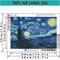 Stamped Cross Stitch Kits - Starry Night of Van Gogh Embroidery Kits for Beginners Adults,11 CT Patterns Dimensions Counted Cross Stitch Kits Arts Craft Kits 12 x 16inch